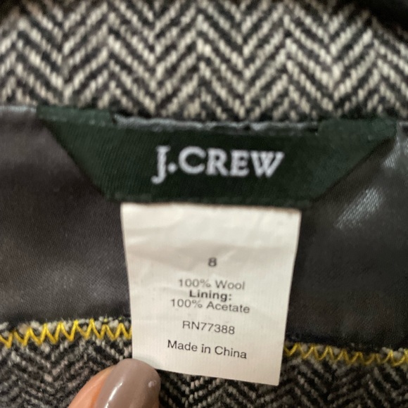 J Crew 100% wool herringbone blazer - Picture 3 of 5